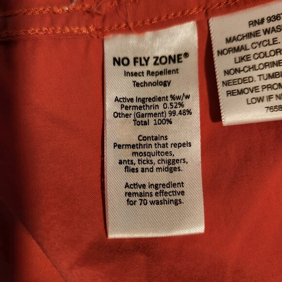 St. John's Bay Outdoor Shirt No Fly Zone Insect Repellent Vented Red Large NEW - Picture 10 of 10